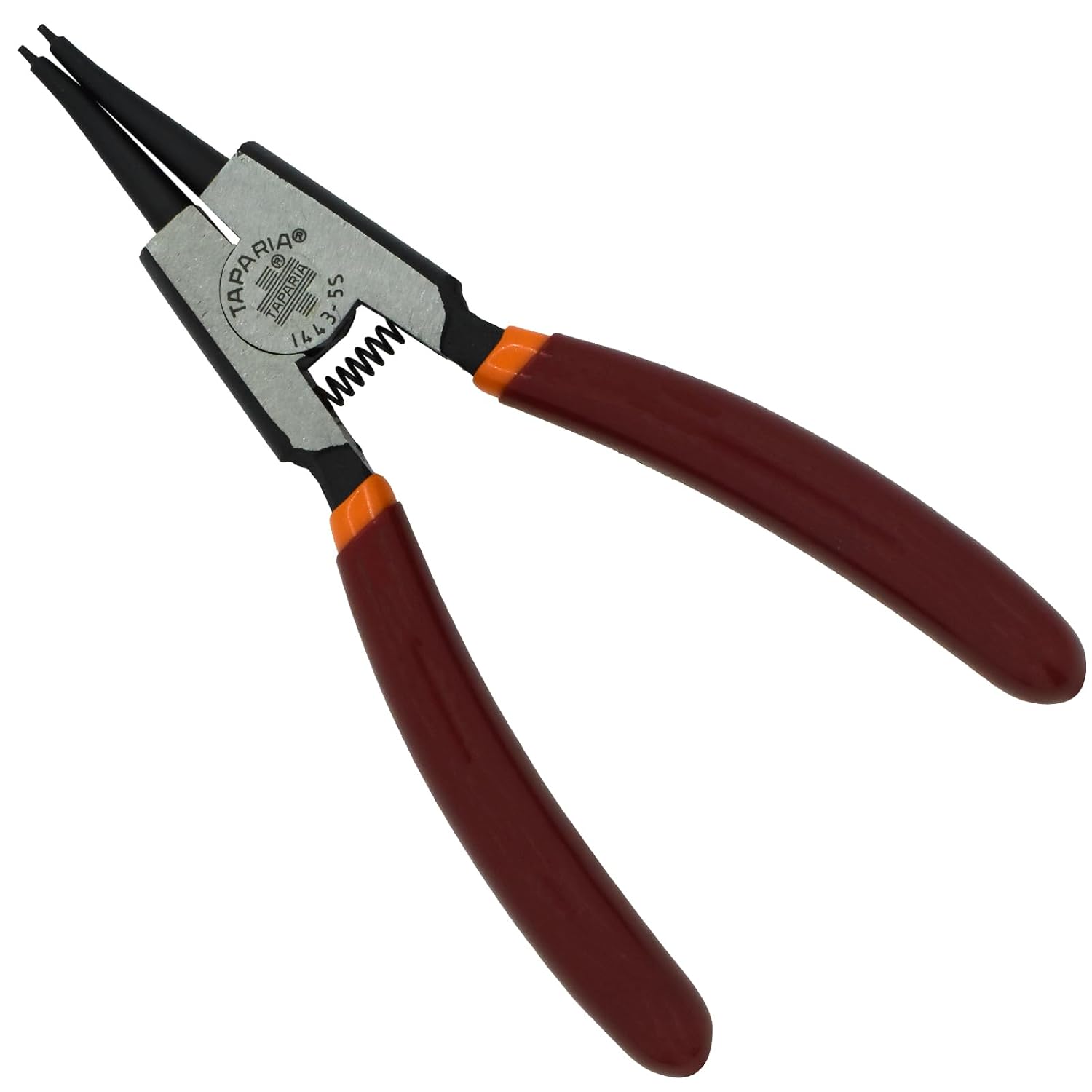 Taparia 1443-5S External Straight Nose Circlip Plier (21 x 7 x 1.1 Centimeters) – Silver and Brown