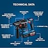 BOSCH GBH 185 Li Cordless 4.0Ah 18V Rotary Hammer with SDS Plus, 720-Watt Motor | Impact rate-0-4675 Bpm | Brushless Motor & Electronic Motor Protection | No Load Speed of 0-1050 rpm| 1 Yr Warranty