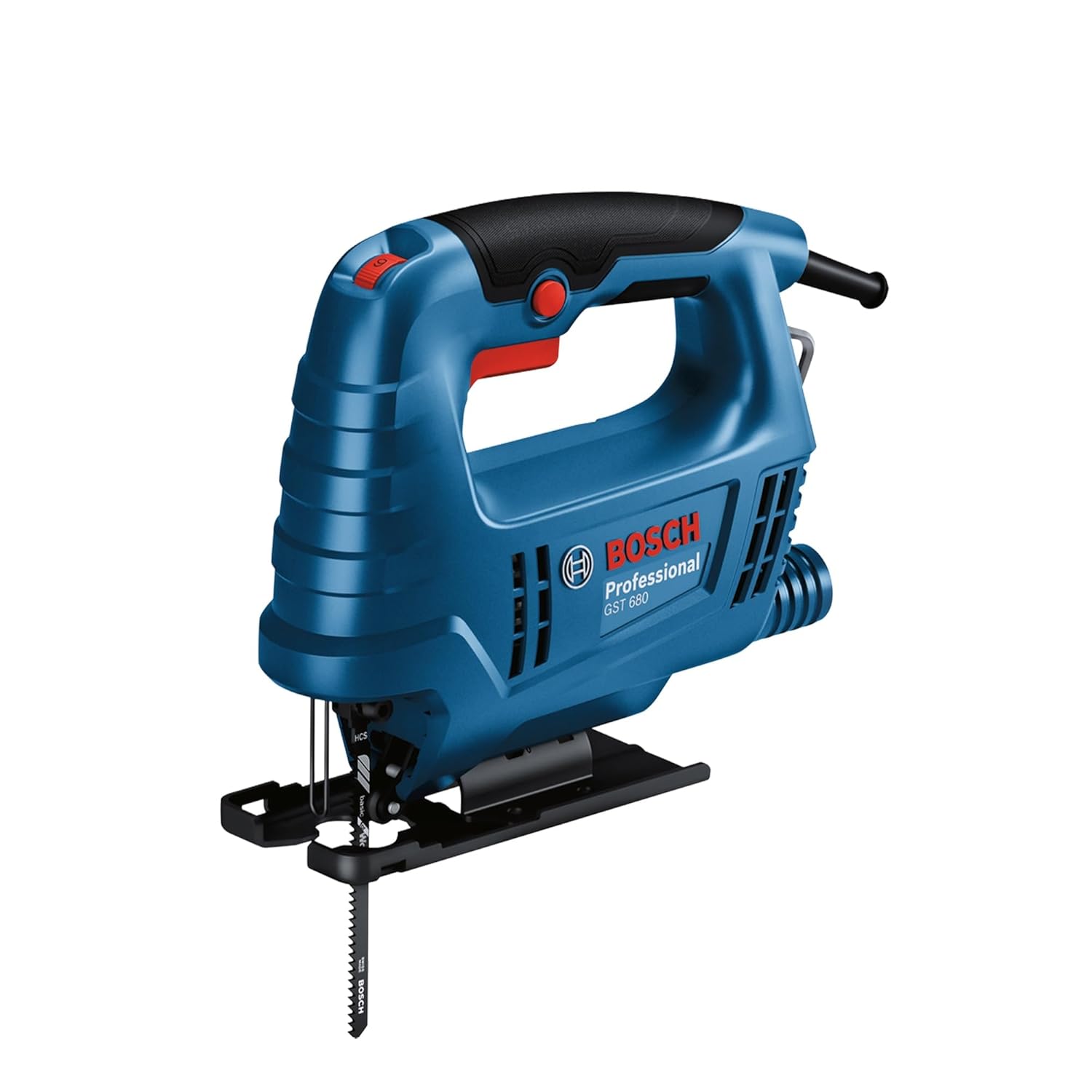 BOSCH GST 680 Corded Electric Jigsaw 500W Motor Stroke rate at No Load- 800-3100 spm Cutting Depth 68mm Lightweight & Portable 1 Wood Blade & 1 Allen Key Included