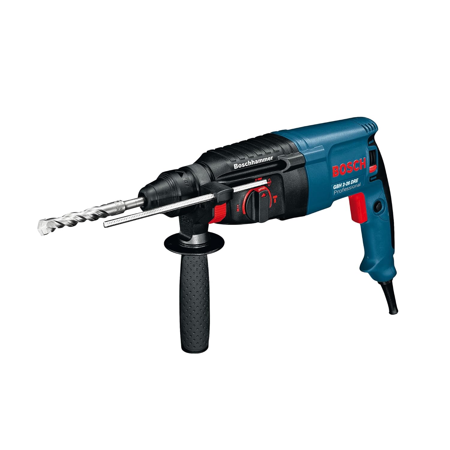 BOSCH GBH 2-26 DRE Professional Rotary Hammer – SDS Plus | 800 W | Rated Speed 0-900 rpm | Impact Rate 0-4000 BPM | Impact energy 2.7 J| Comes with 13 mm Drill Chuck with adapter | 1 Yr Warranty