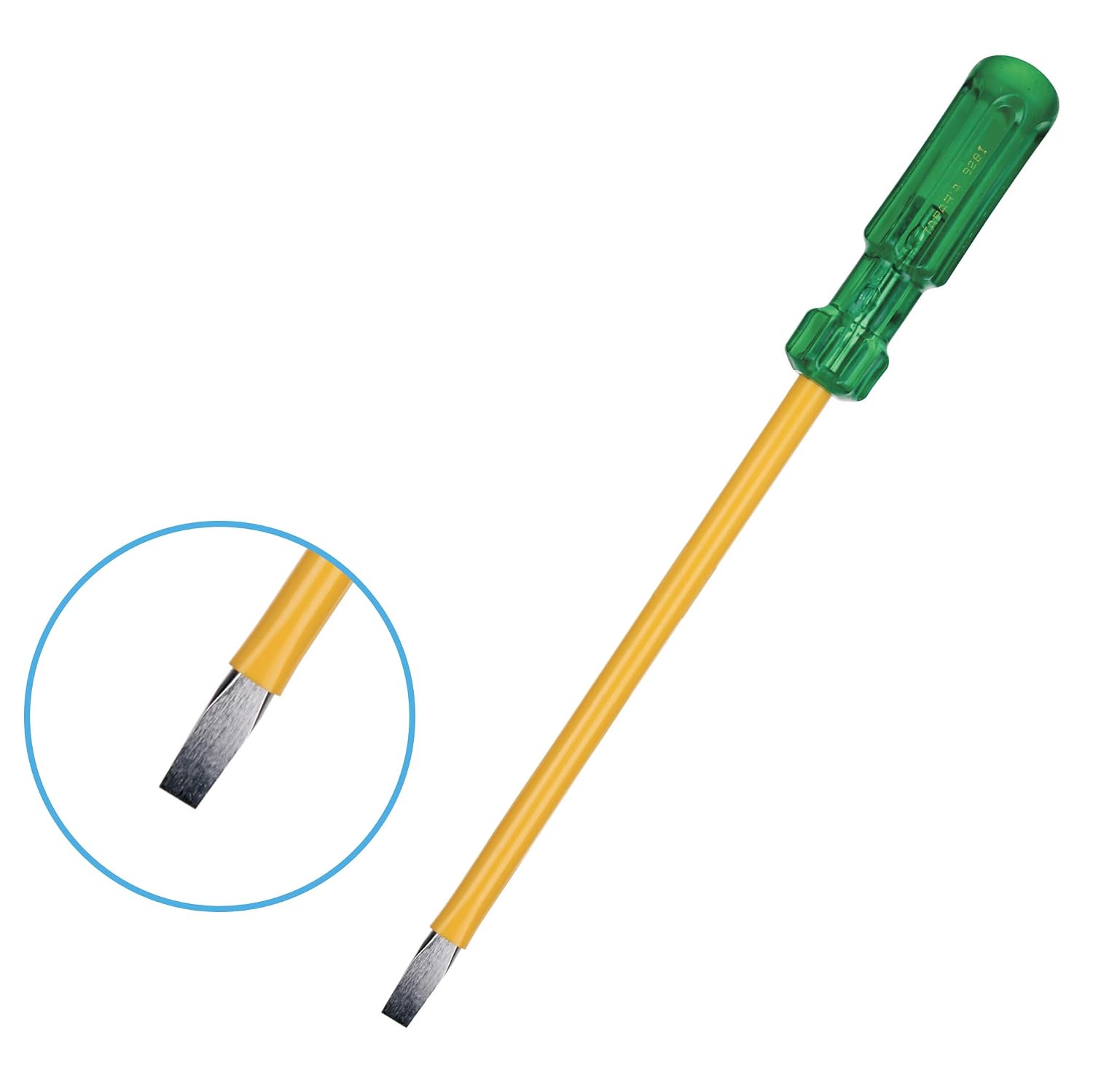 Tapria 928 I, Insulated Screwdriver with Magnetic TipOverall Length 377 mm Blade Length 250 mm Tip Size 10.0 x 1.2 mm. Suitable for Professional use