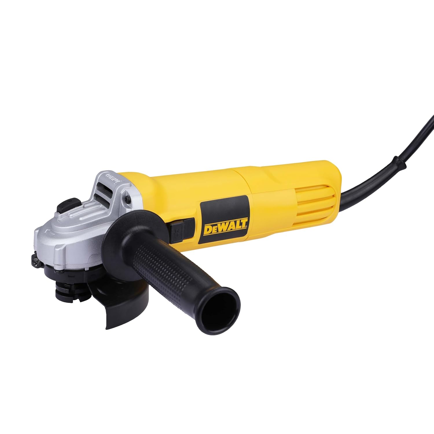 DEWALT DW802-IN, 850W, 4” (100mm) Heavy Duty Angle Grinder Engineered For Heavy Duty Applications with Spindle Lock and Slide switch, 2 Year Warranty