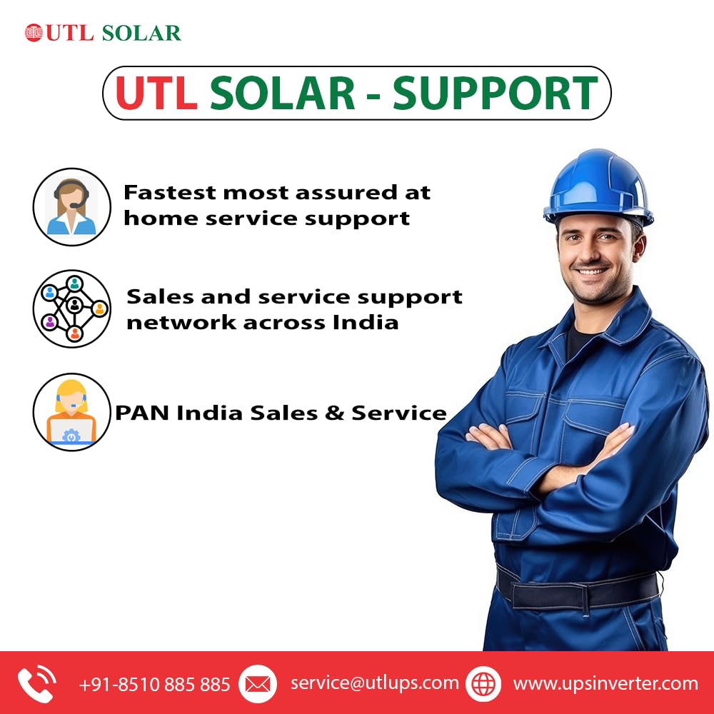 UTL Sun Plus Pro 1020 Inverter for Home, Office & Shops | MPPT Solar Inverter | Supports 1 Inverter Battery | LED Display | Easy Installation