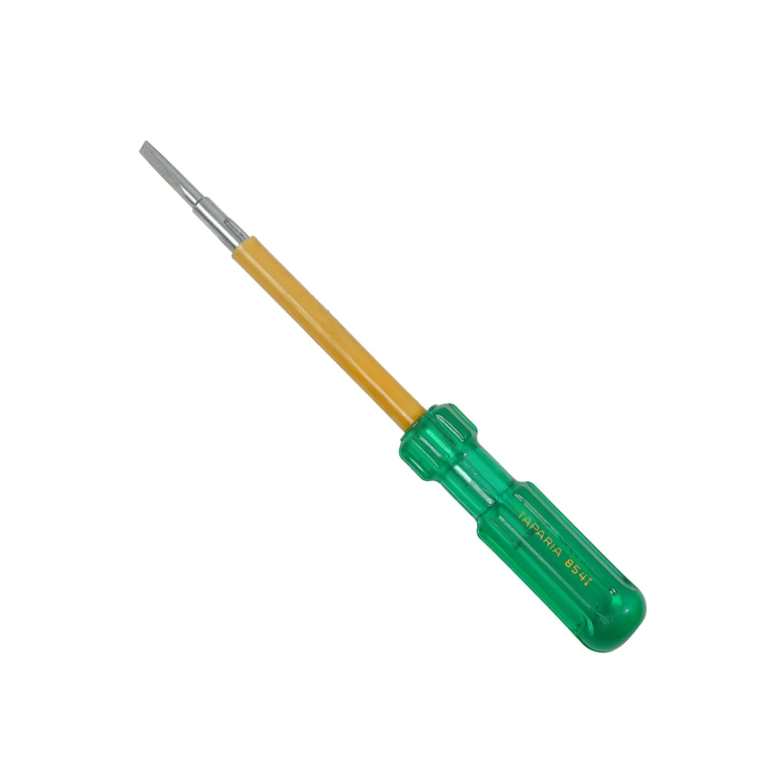 Taparia 854I Two in One Screwdriver (140mm Blade, 8mm Dia, Green Handle)-Reversible Flat Head & Phillips Tip-High Grade Steel Construction-Professional Tool for Electricians, Carpenters, DIY
