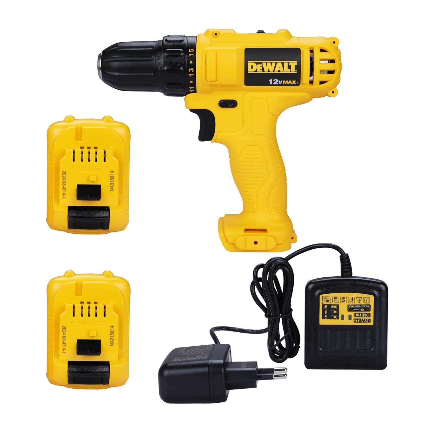 DEWALT DCD700D2-B1 12V, 10mm XR Li ion Cordless Drill Driver with 2×2.0 Ah Batteries included