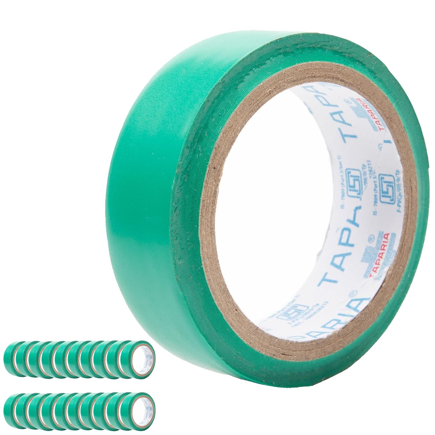 Taparia PVC Insulation Tape IT17G – Premium Electrical Tape – Green, 17mm x 6m, Weather Proof, Moisture & Fire Resistant, Excellent Elasticity, Durable, Good Grip and Strong Adhesion (Pack of 20)