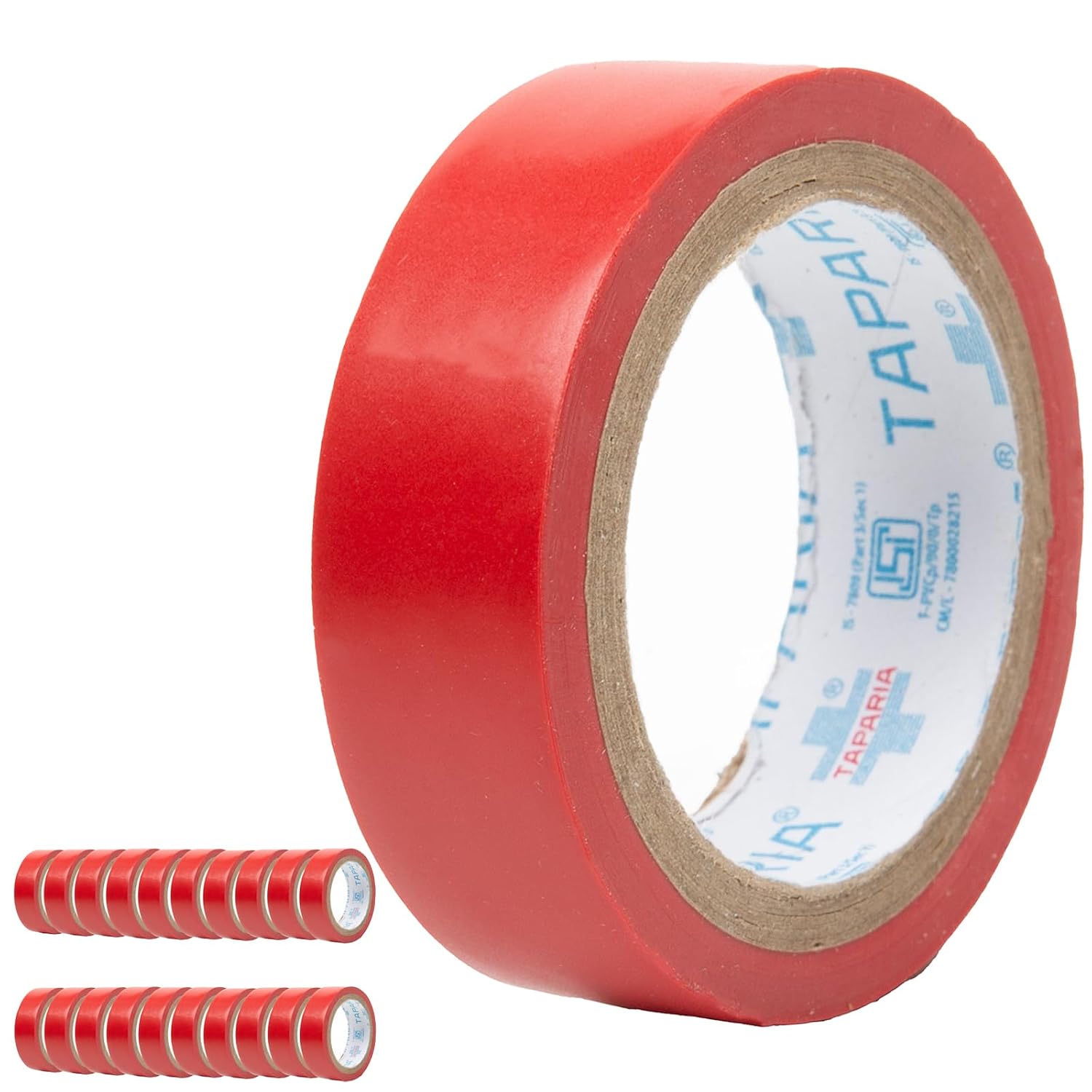 Taparia PVC Insulation Tape IT17R – Premium Electrical Tape – Red, 17mm x 6m, Weather Proof, Moisture & Fire Resistant, Excellent Elasticity, Durable, Good Grip and Strong Adhesion (Pack of 20)