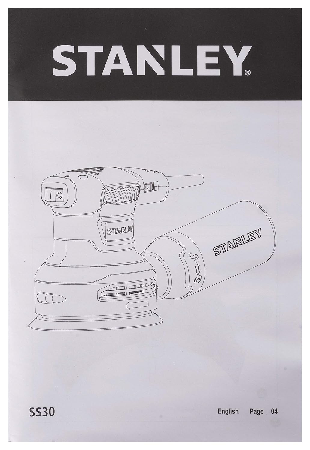 STANLEY SS30 300W 125mm Variable Speed Random Orbital Sander