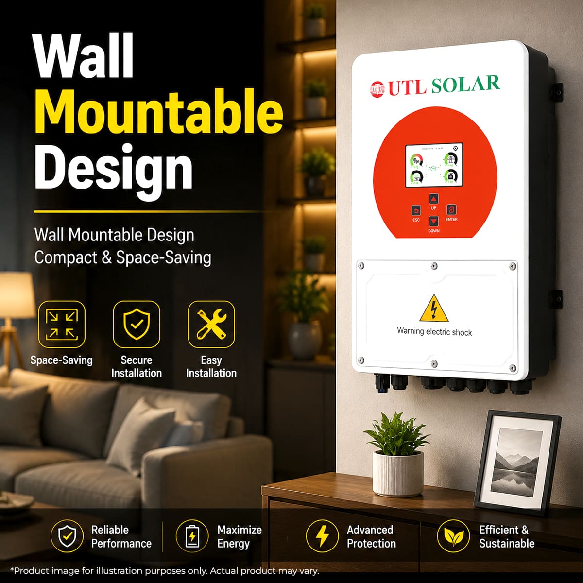 UTL 3kVA Transformer-less Hybrid Solar Inverter